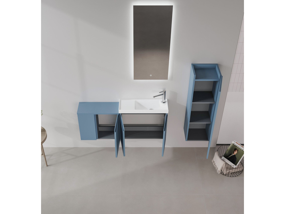 Waschtischunterschrank „Ferla 110“ – 110 x 22 x 45 cm – Petrolblau