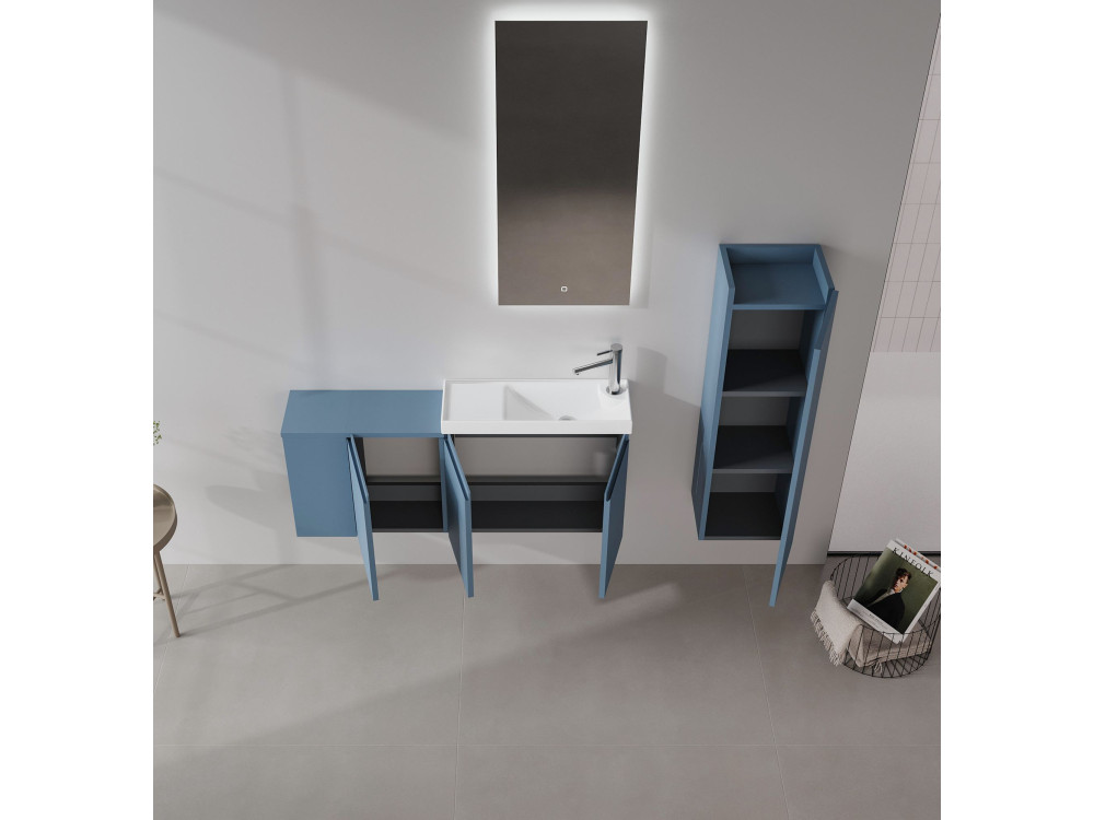 Waschtischunterschrank „Ferla 110“ – 110 x 22 x 45 cm – Petrolblau