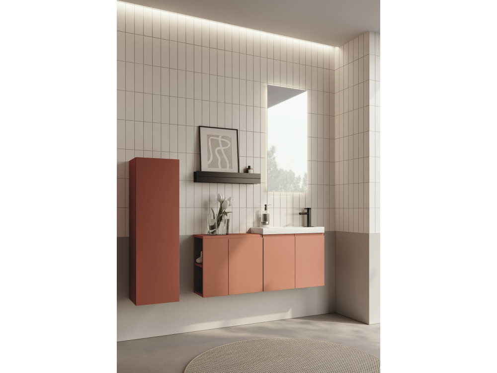 Waschtischunterschrank „Ferla 110“ – 110 x 22 x 45 cm – Matte Cinnamon