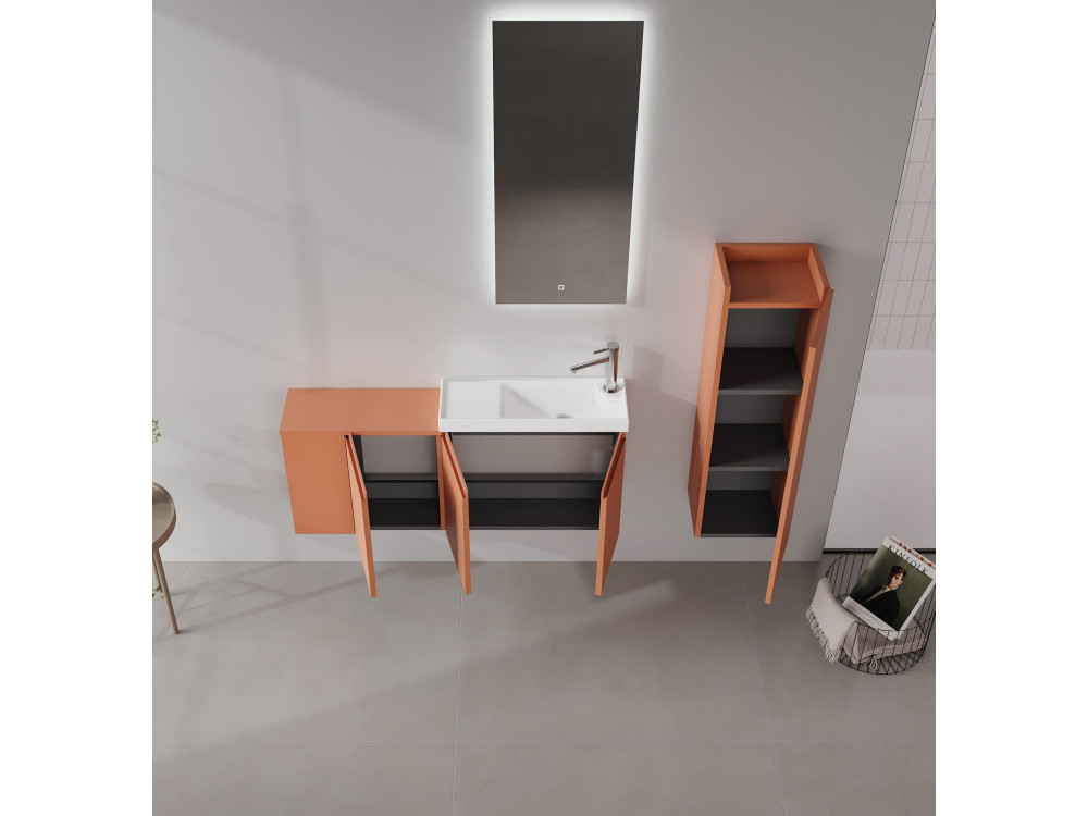 Waschtischunterschrank „Ferla 110“ – 110 x 22 x 45 cm – Matte Cinnamon