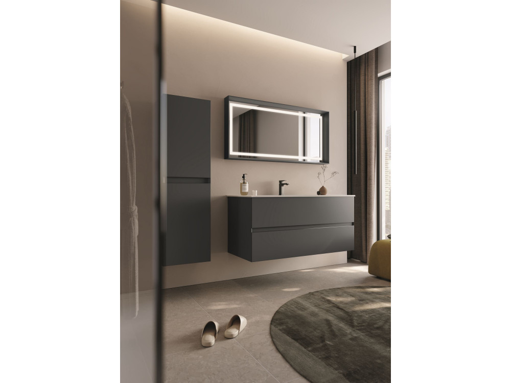 Badezimmerschrank „Nest 40 v2“ – 40 x 32 x 138 cm – Anthrazit matt