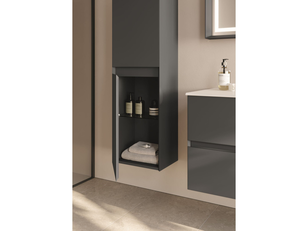 Badezimmerschrank „Nest 40 v2“ – 40 x 32 x 138 cm – Anthrazit matt