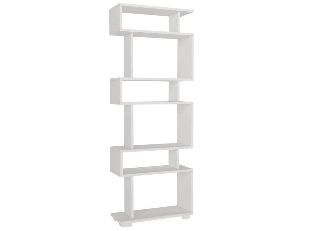 Holz Bücherregal "Blok" - 60 x 19 x 165 cm - Weiß