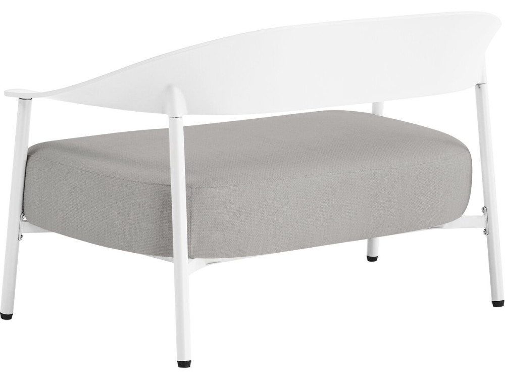 Gartensofa aus Kunststoff und Metall "Céora" - 2-Sitzer - Weiß