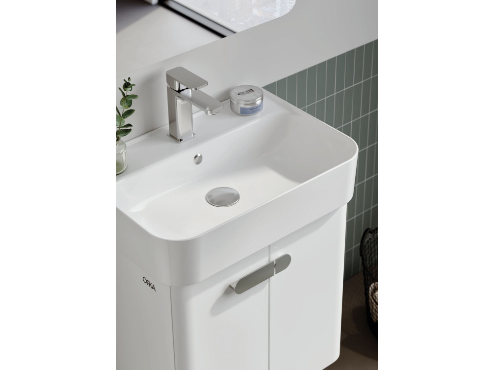 Waschtischunterschrank „Orbit 55“ – 55 x 38 x 62 cm – Weiß