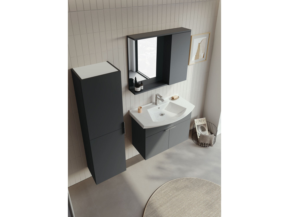 Waschtischunterschrank „Purus 80“ – 80 x 50 x 58 cm – Anthrazit matt