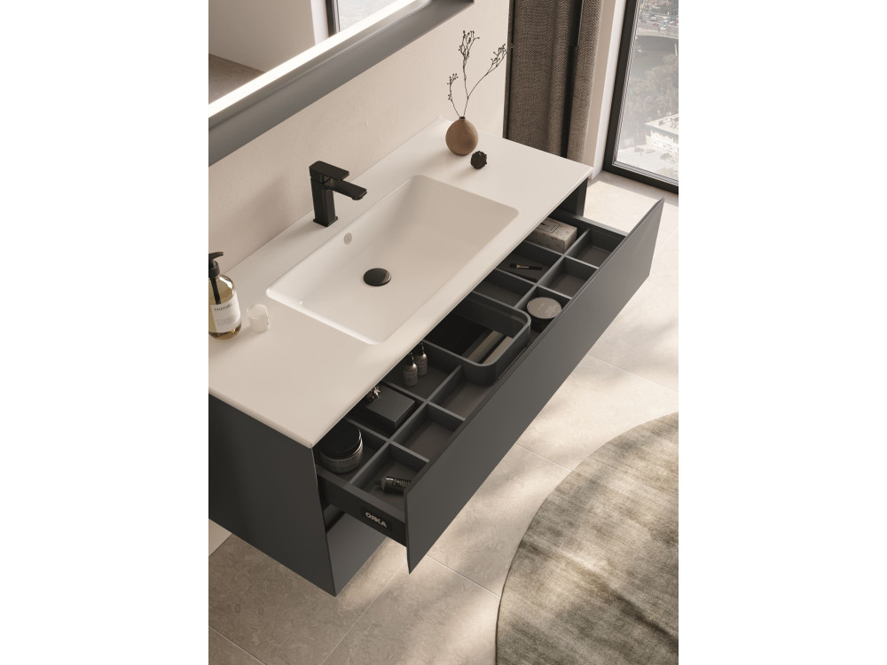 Waschtischunterschrank „Nest 121 v2“ – 121 x 51 x 55 cm – Anthrazit matt
