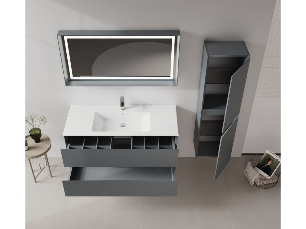 Waschtischunterschrank „Nest 121 v2“ – 121 x 51 x 55 cm – Anthrazit matt