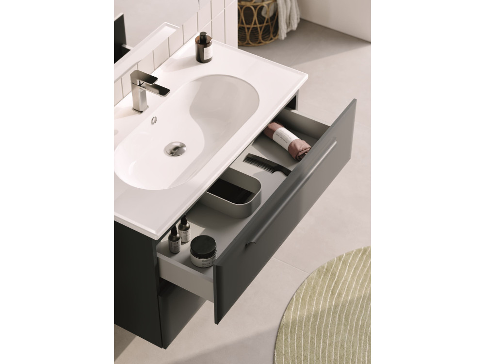 Waschtischunterschrank „Nuvola 100 v2“ – 100 x 50 x 62 cm – Anthrazit