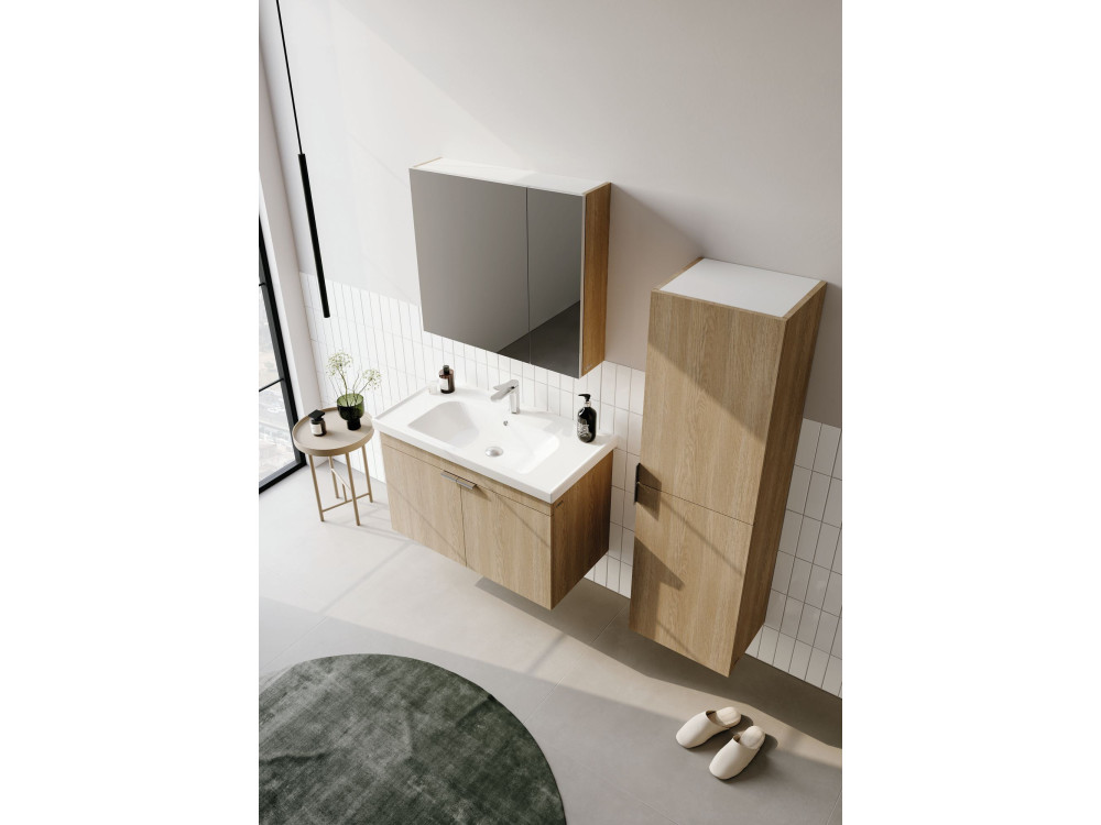 Waschtischunterschrank „Desna 90“ – 90 x 45 x 58 cm – Sonomo-Eiche