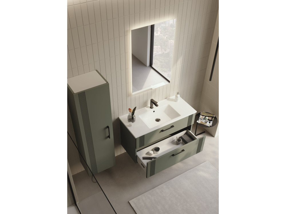 Waschtischunterschrank „Bari 100 v2“ – 100 x 45 x 55 cm – Matte Green