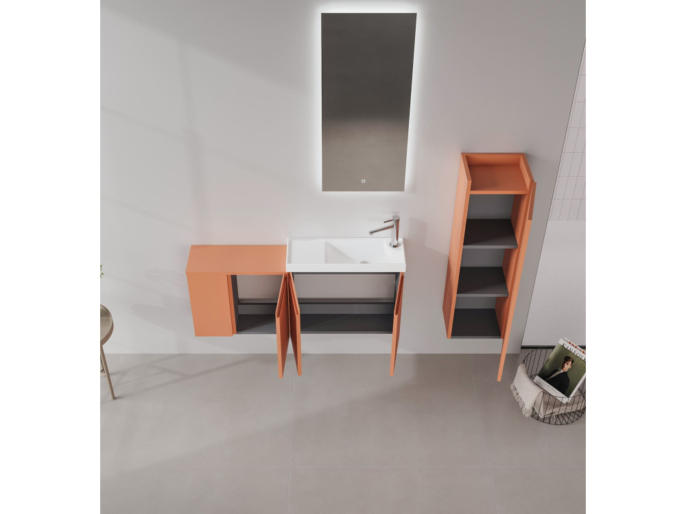 Waschtischunterschrank „Ferla 110“ – 110 x 22 x 45 cm – Matte Cinnamon