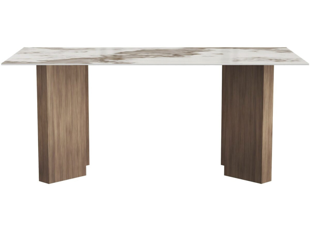 Esstisch aus Keramik – 180 cm – „Elma“ – 8 Plätze – Braun