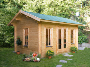 Gartenhaus aus Holz "Lugano 2" - 15,96 M² - 4,20 x 3,80 x 2,96 M - 45 mm