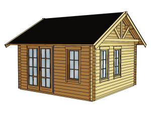 Gartenhaus "Toronto 1" aus Holz - 4.20 x 4.20 x 3.62 M - 70 mm