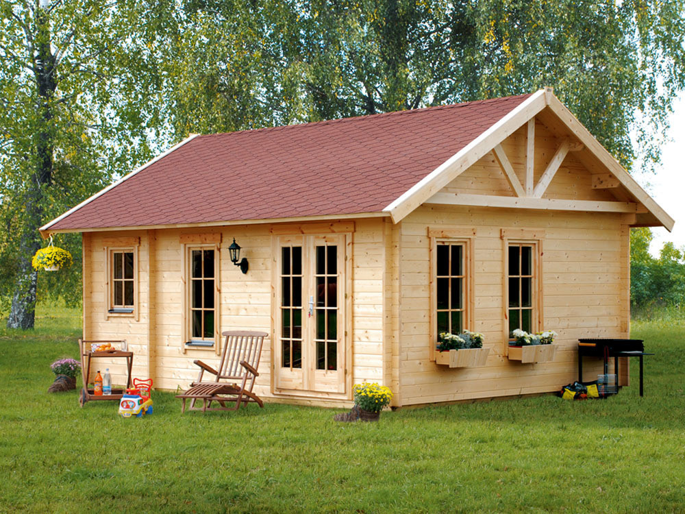 Gartenhaus aus Holz "Toronto 2" - 23,52 M² - 4.20 x 5.60 x 3.62 M - 70 mm