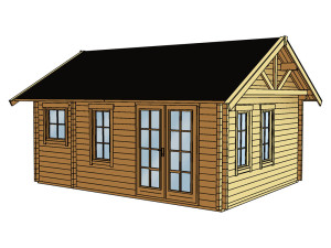 Gartenhaus aus Holz "Toronto 2" - 23,52 M² - 4.20 x 5.60 x 3.62 M - 70 mm 2