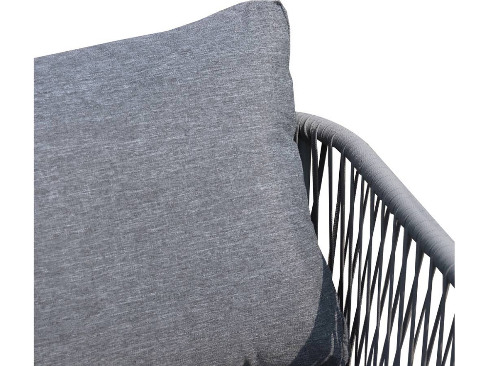 Gartenlounge aus geflochtener Kordel "Zanzibar" - Hellgrau