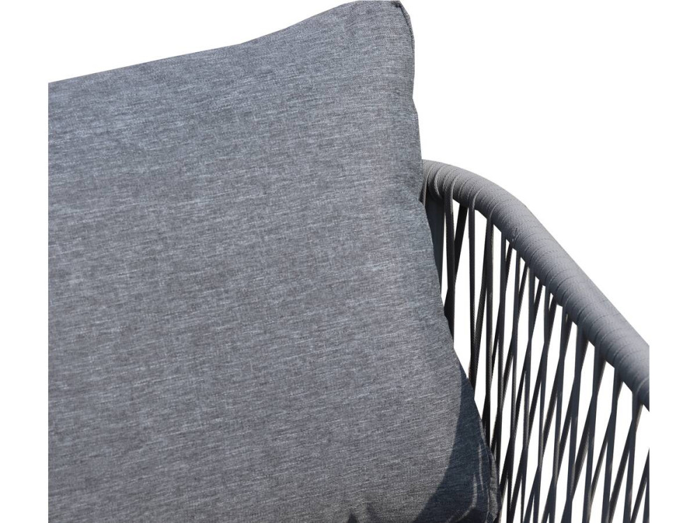 Gartenlounge aus geflochtener Kordel "Zanzibar" - Hellgrau