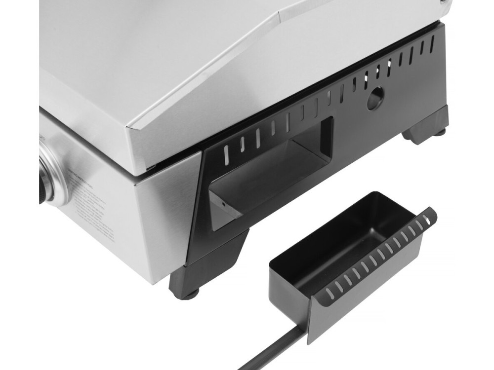 Gas-Plancha mit 4 Brennern und Deckel "Fasto" - 10 kW - Grau
