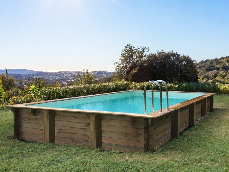 Holzpool-Set rechteckig "Tampa 145" - 7,20 x 4,20 x 1,44 m