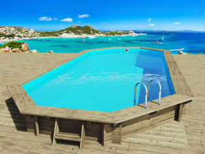 Holzpool "Ibiza 130" - 8,57 x 4,57 x 1,31 m