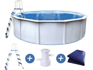 Pool aus Stahl "Punta Cana" - Ø 4.60 x 1.20 m