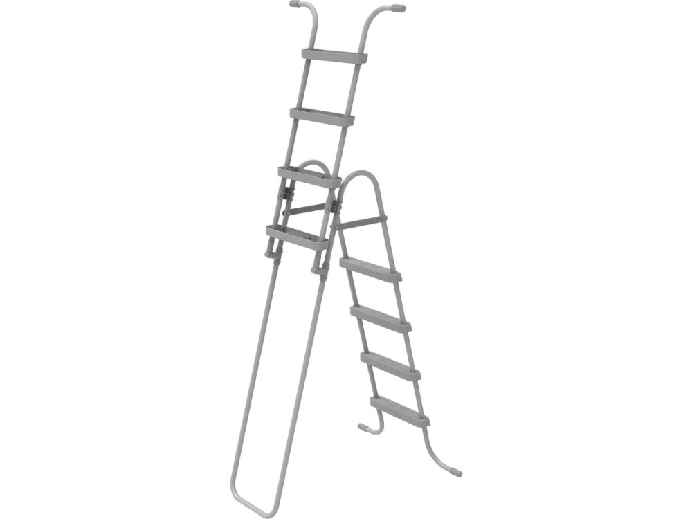 Pooltreppe mit Kindersicherheitssystem "Milo" - Grau