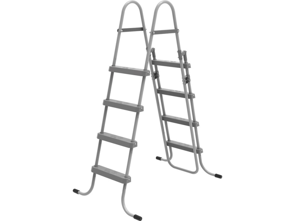 Pooltreppe mit Kindersicherheitssystem "Milo" - Grau