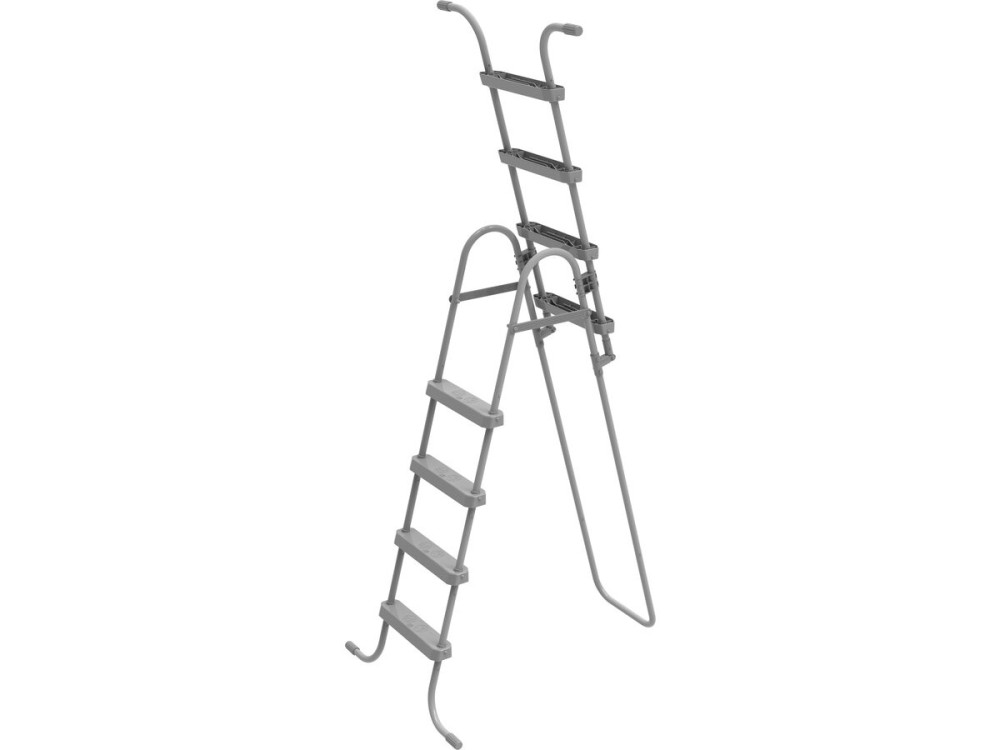 Pooltreppe mit Kindersicherheitssystem "Milo" - Grau