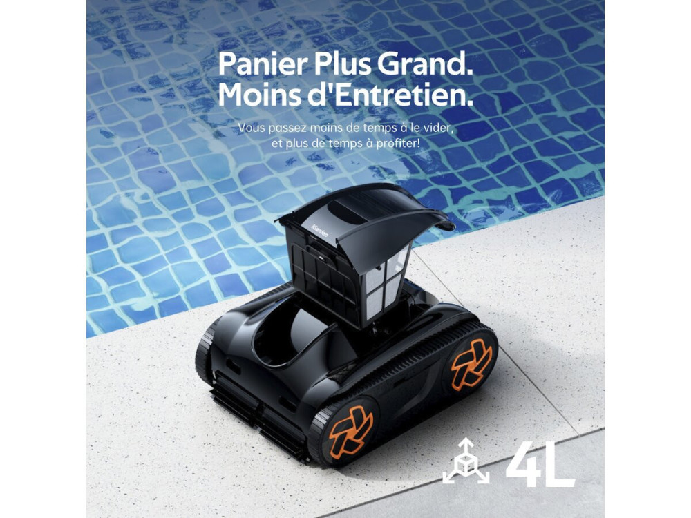 Kabelloser elektrischer Poolroboter - Bodenwand und Wasserlinie - K25