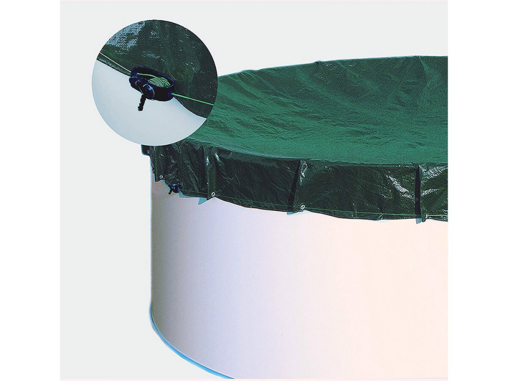 Ovale Winterplane für Pools - 7.30 x 3.75 m - Grün
