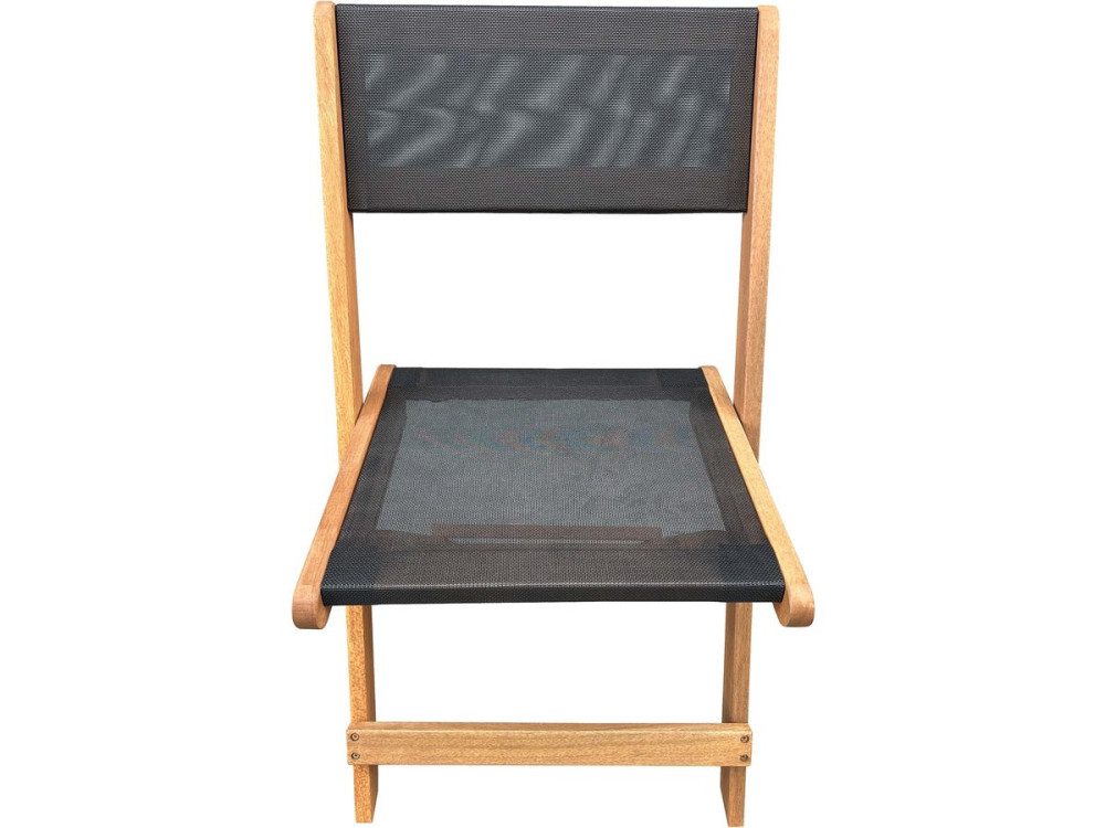 Klappstuhl aus Tropenholz "Seoul" - Maple - Schwarz - 2er-Set