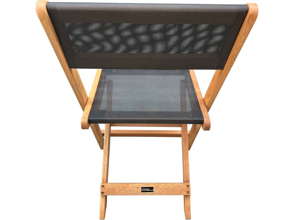 Klappstuhl aus Tropenholz "Seoul" - Maple - Schwarz - 2er-Set