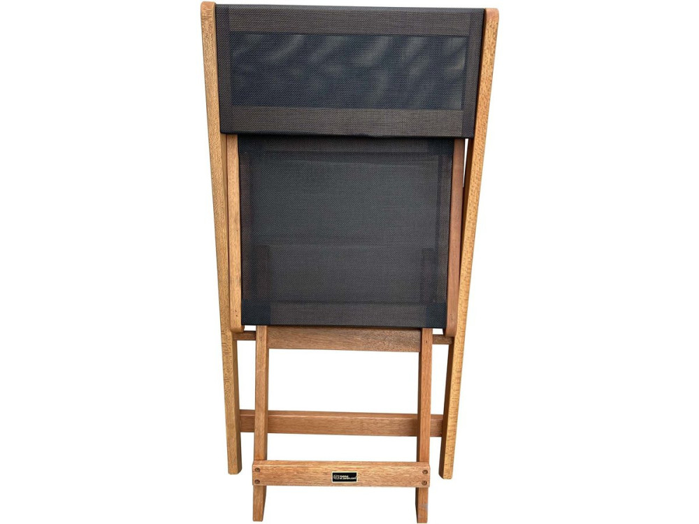 Klappstuhl aus Tropenholz "Seoul" - Maple - Schwarz - 2er-Set