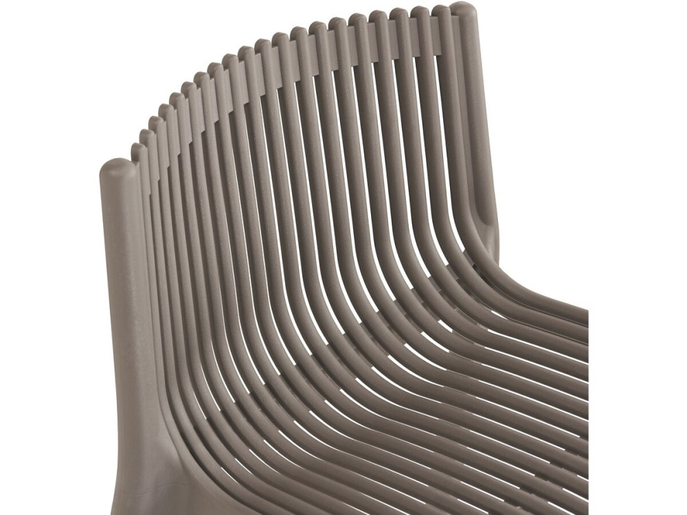 Set aus 2 stapelbaren Hochstühlen aus Kunststoff "Néora" - Taupe
