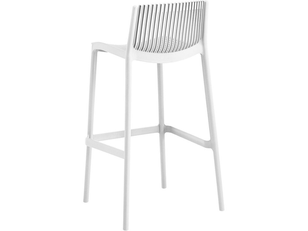 2er-Set stapelbare Hochstühle aus Kunststoff "Néora" - Weiß