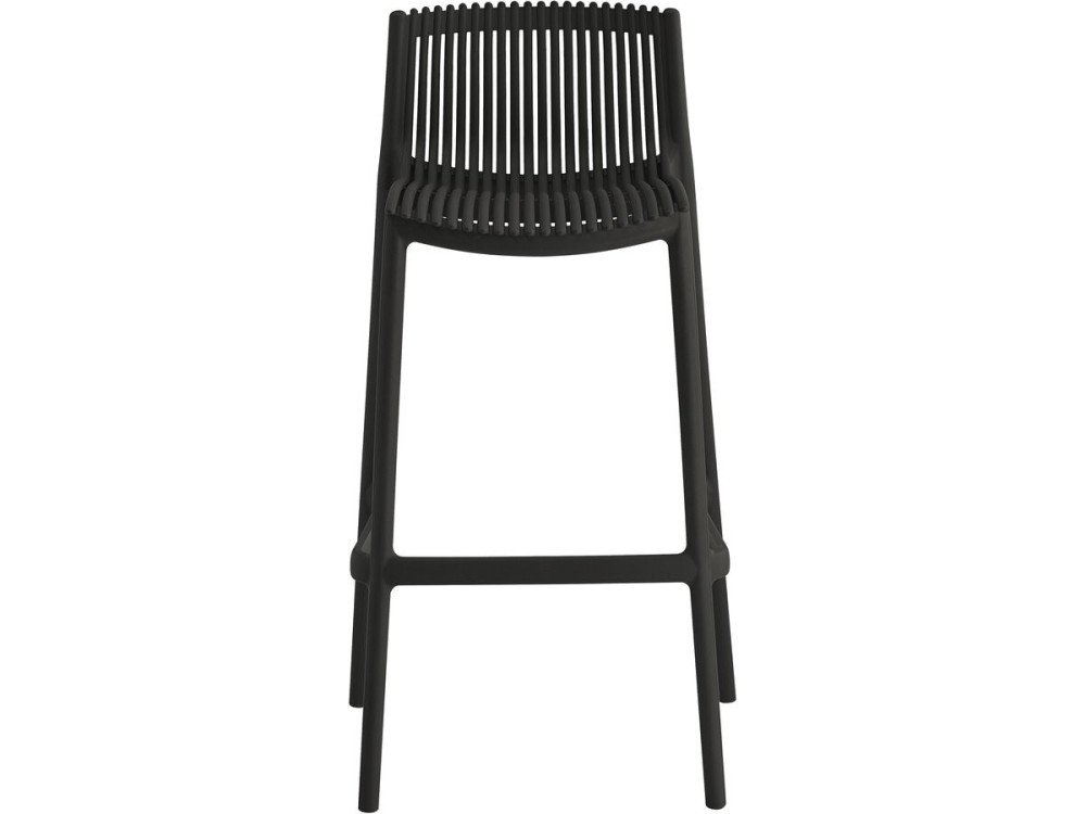 2er-Set stapelbare Hochstühle aus Kunststoff "Néora" - Schwarz
