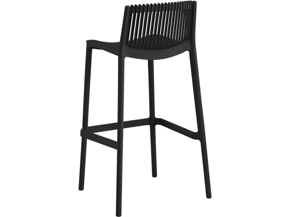 2er-Set stapelbare Hochstühle aus Kunststoff "Néora" - Schwarz