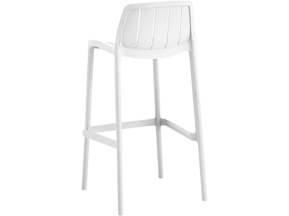 2er-Set stapelbare Gartenhochstühle "Vaena" - Weiß
