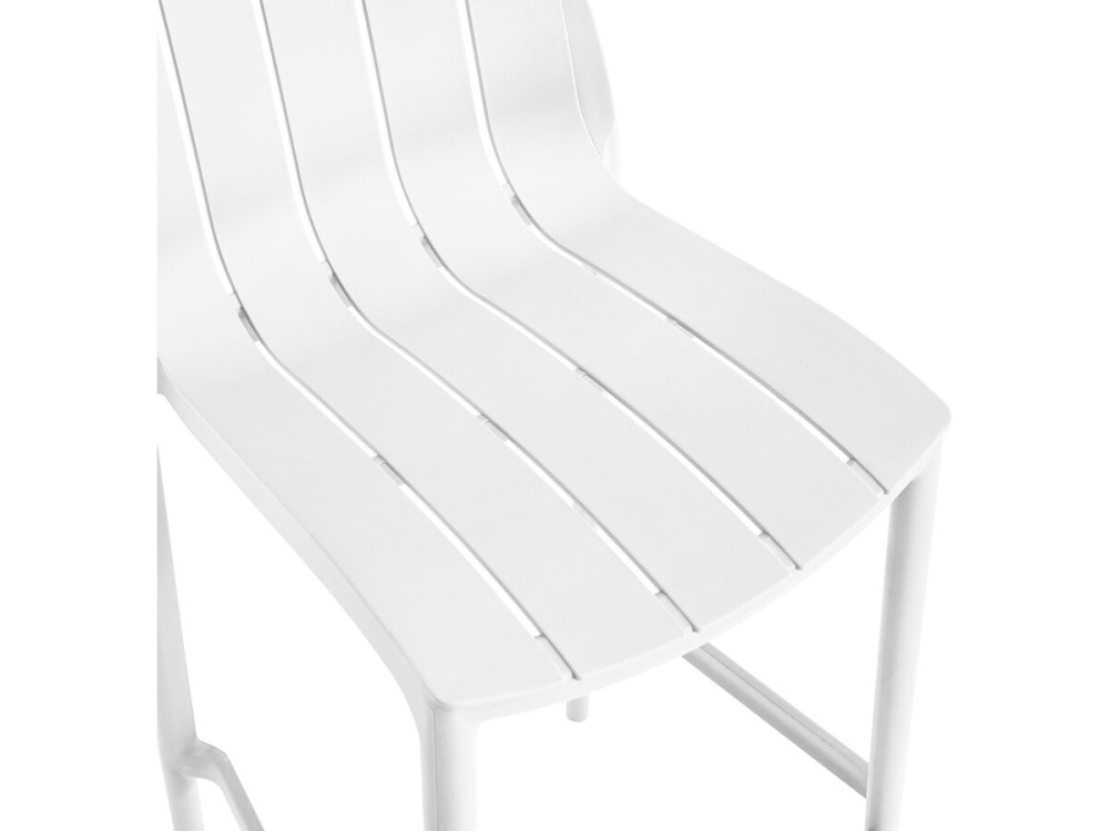 2er-Set stapelbare Gartenhochstühle "Vaena" - Weiß