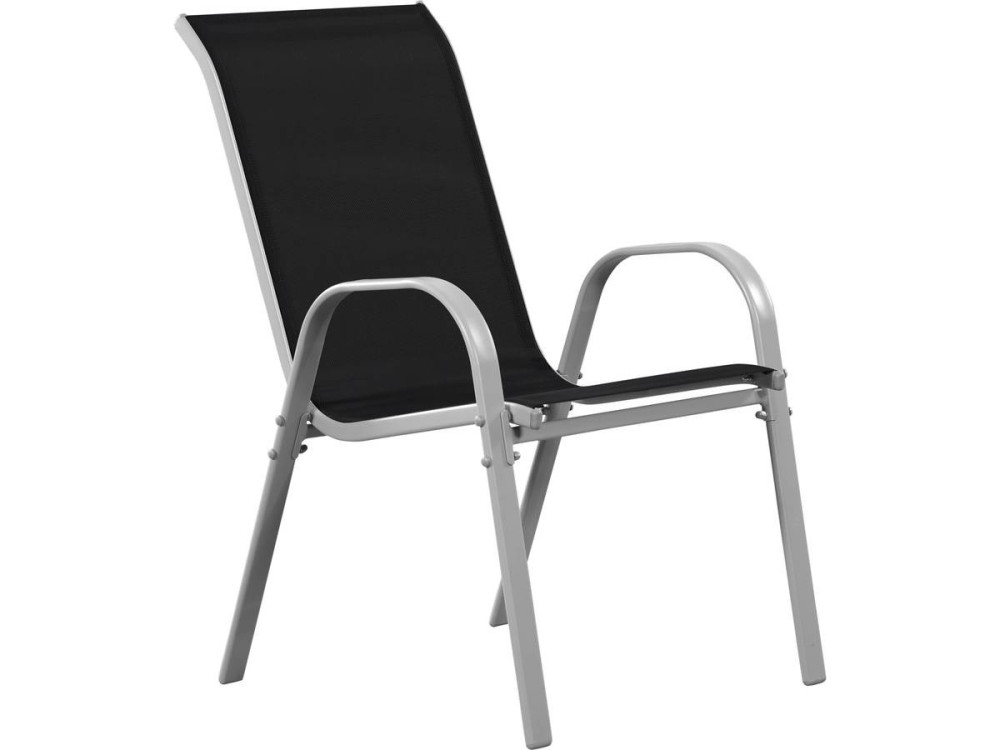 Gartenstuhl aus Textilene "Cordoba" - Phoenix - Schwarz - 4er-Set