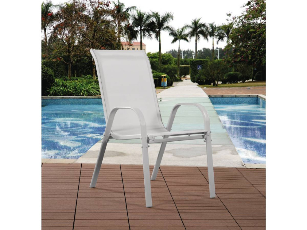Gartenstuhl aus Textilene "Cordoba" - Phoenix - Ecru - 4er-Set