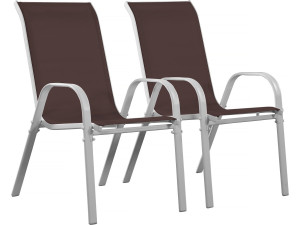 Gartenstuhl aus Textilene "Cordoba" - Phoenix - Taupe - 2er-Set