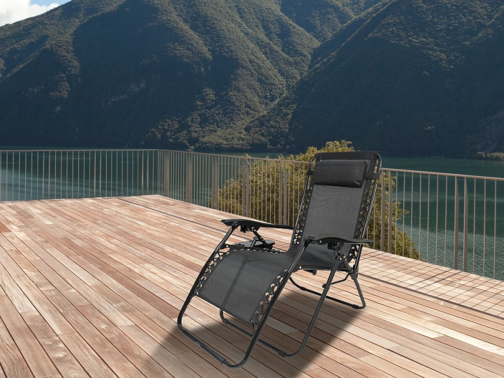 Relax-Gartensessel schwerelos "Sintra" - Schwarz