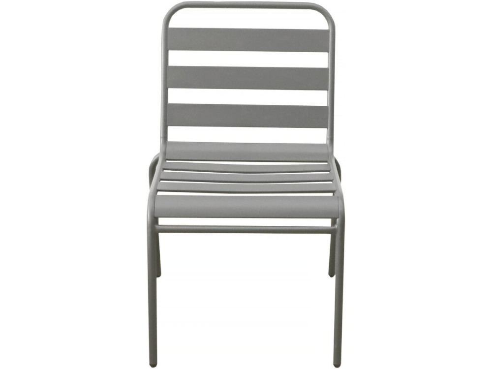 2er-Set stapelbare Gartenstühle aus Metall "Bilbao" - Taupe