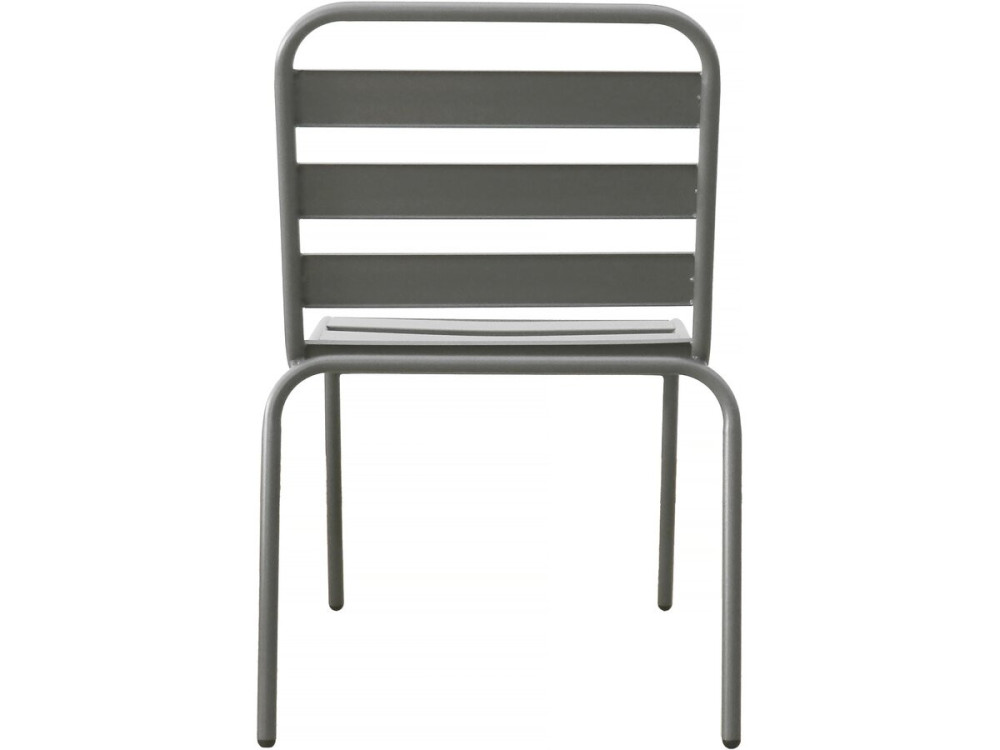 2er-Set stapelbare Gartenstühle aus Metall "Bilbao" - Taupe