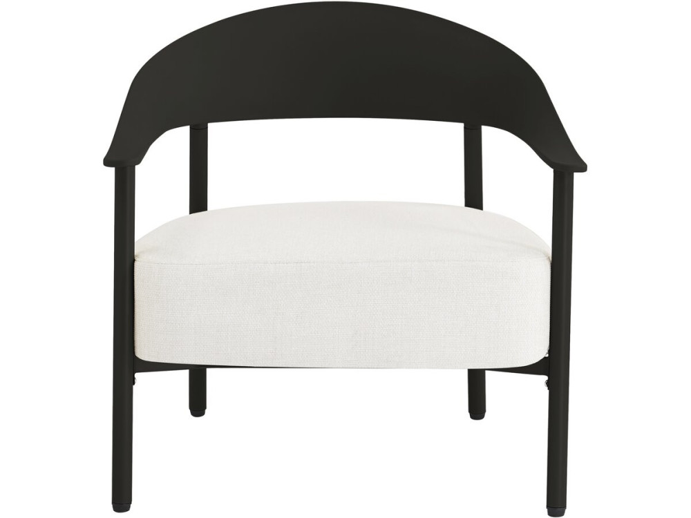 2er-Set Gartensessel aus Kunststoff und Metall "Céora" - Schwarz