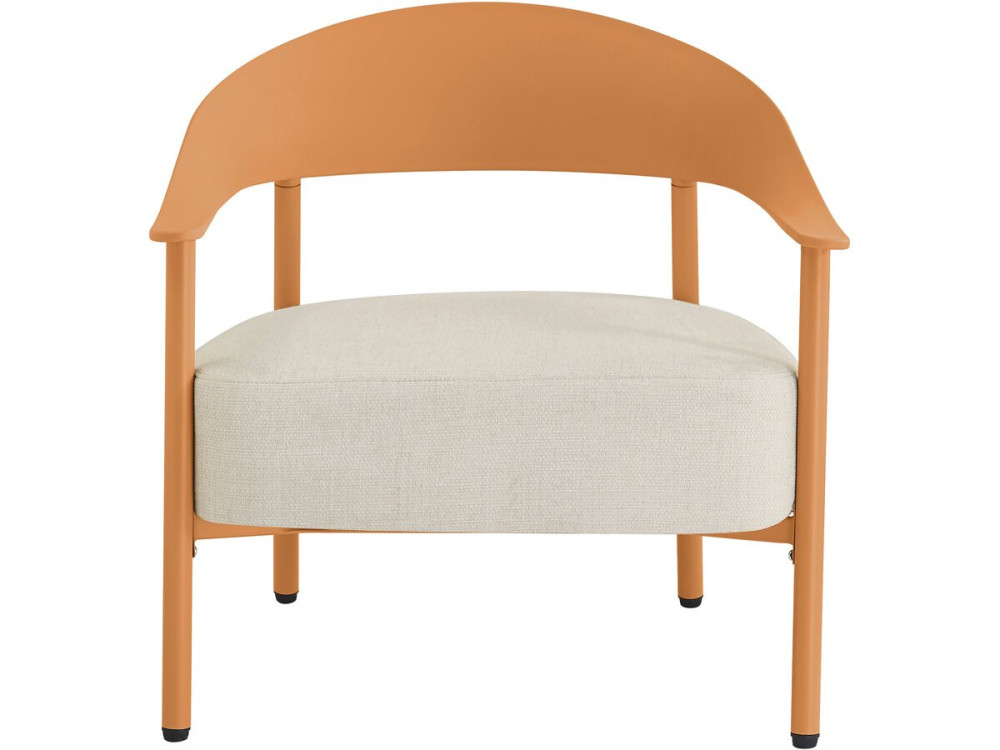 2er-Set Gartensessel aus Kunststoff und Metall "Céora" - Orange