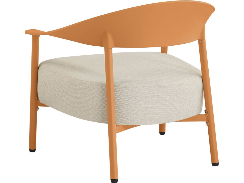 2er-Set Gartensessel aus Kunststoff und Metall "Céora" - Orange